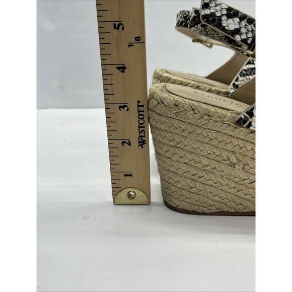 Kenneth Cole Wedge Snakeskin Espadrille Sandals Women's 9.5M Open Toe Slingback - Picture 7 of 15
